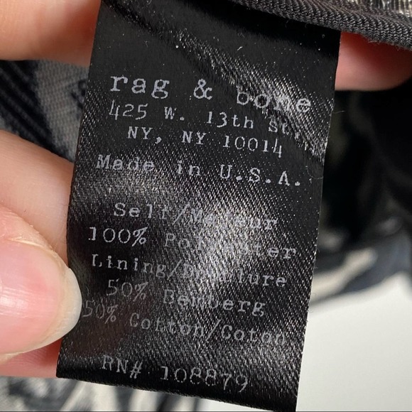 RAG & BONE Ikat blue silver Pretty Little Liars peacock blazer jacket - Picture 10 of 12